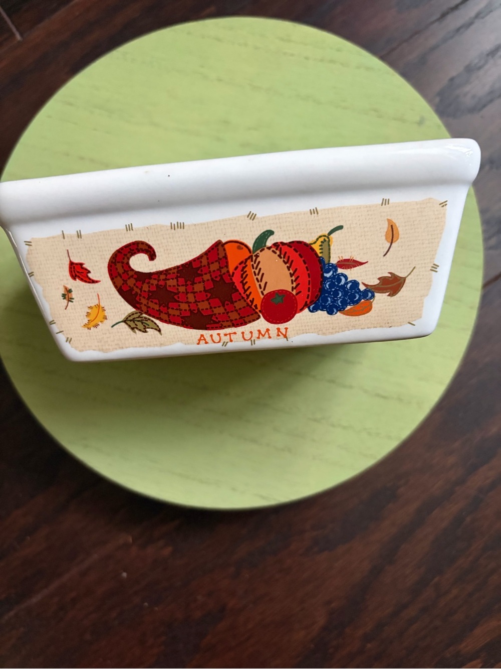 Autumn Cornucopia Ceramic Planter - Fall Harvest Design